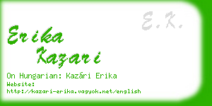 erika kazari business card
